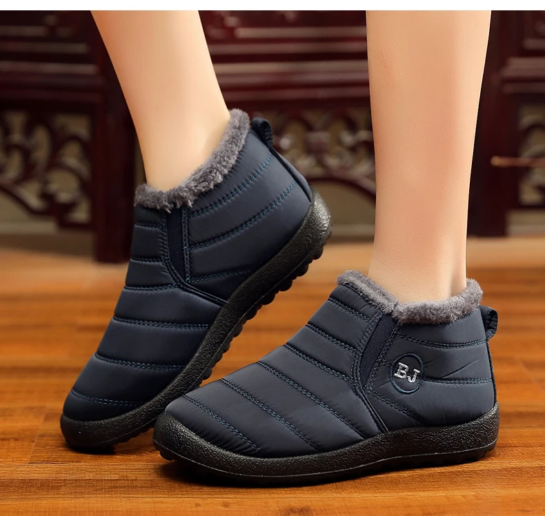 Женские ботинки; модная зимняя обувь для женщин; botas Mujer; водонепроницаемые зимние ботинки; черные зимние ботинки; женские зимние кроссовки