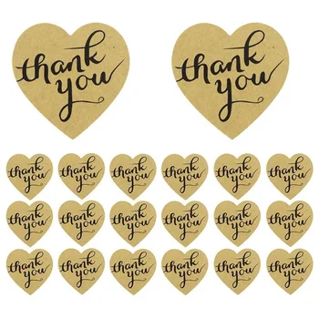 

Creative Cute Heart Gold "THANK YOU " Stickers Seal Labels Stickers Scrapbooking For Package Stationery Sticker