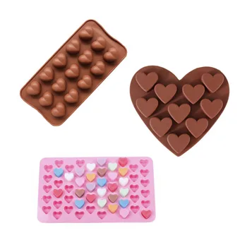 

3D Chocolate Love Heart Shaped Mold For Baking Nonstick Jelly Pudding Sugar Craft Mould DIY Kitchen Bakeware