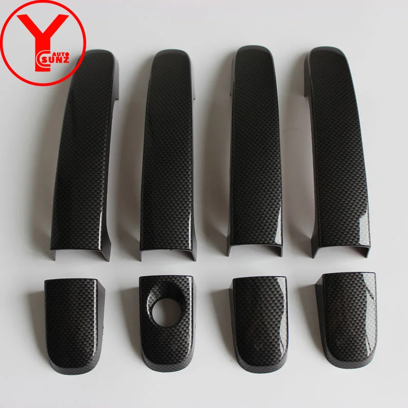 

YCSUNZ carbon fiber side door parts door handle protector car accessories For Ford Everest Ranger wildtrak T6 T7 2017 2016-2018