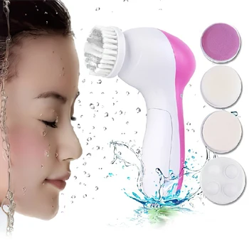 

5 in 1 Electric Facial Cleanser Face Cleaning Machine Skin Pore Cleaner Face Wash Brush Body Facial Massager Beauty Massage Tool