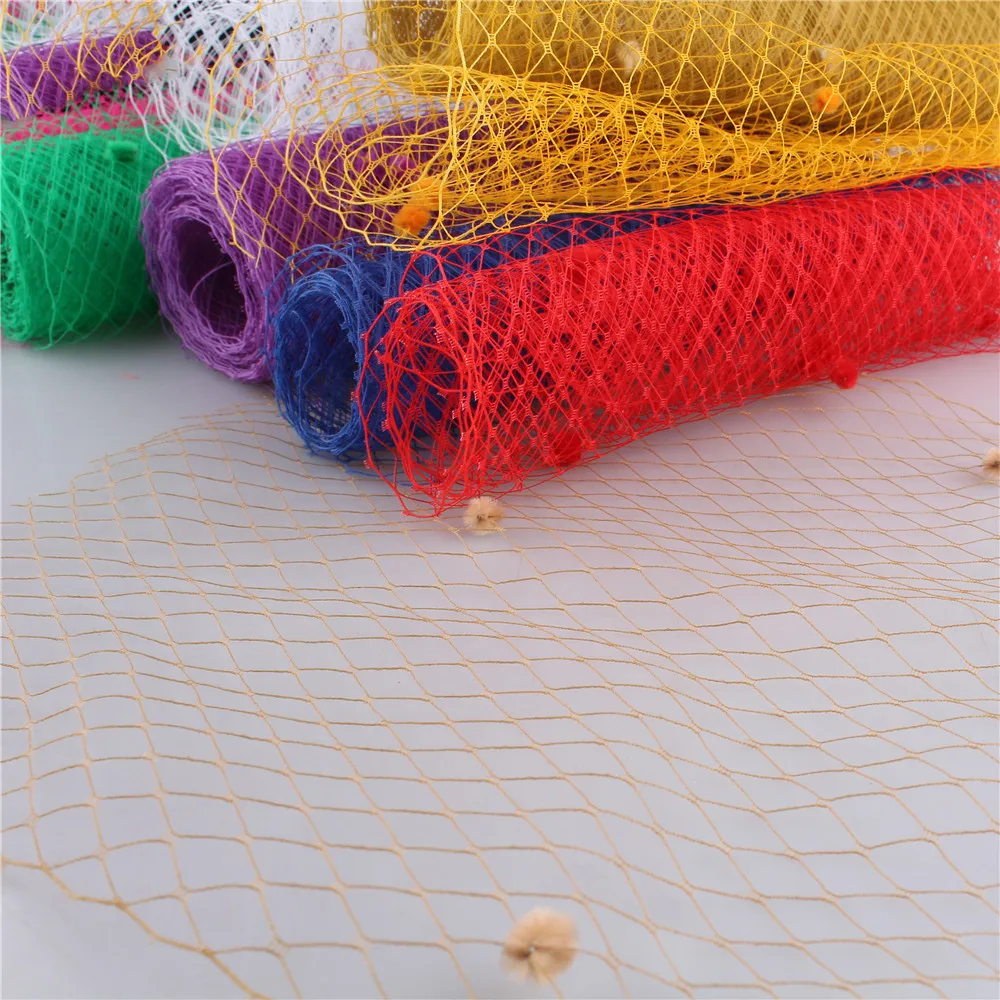 Birdcage Veil Fabric Dot birdcage veil fabric for wedding bride mesh headwear DIY hair accessories Veiling Millinery hats red bridal netting headwear