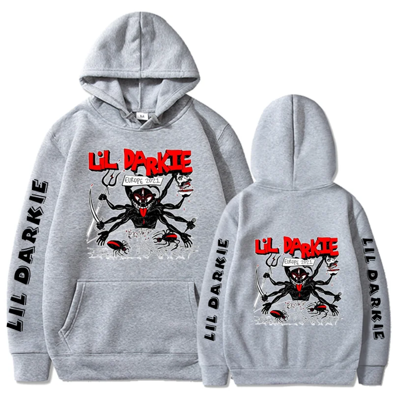 Hoodies Print brand LIL DARKIE Autumn Streetwear Men Women Fashion Oversized Sweatshirts Hoodie Tracksuits Unisex Clothing