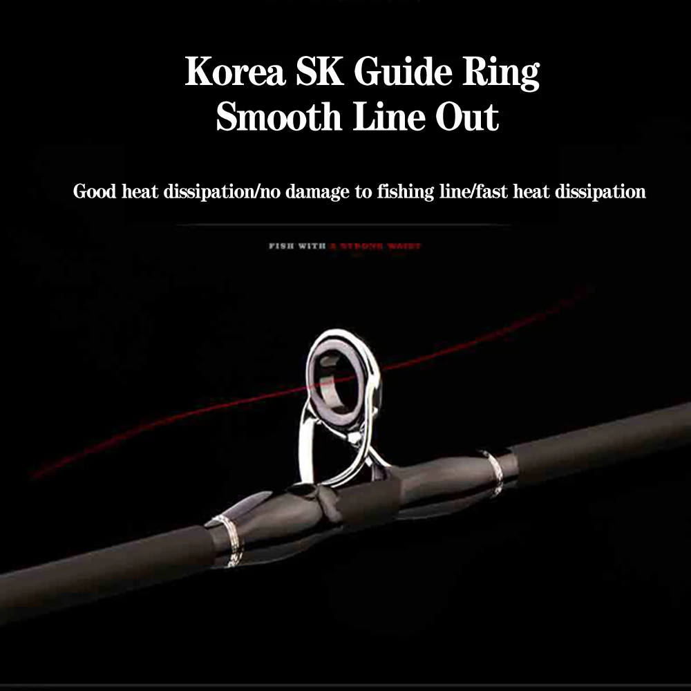 2.1M 2.28M 2.4M Lure Rod 2 Section Super Hard Carbon Casting Fishing Rod  Lure Weight 7-40g H Power Double Brake Fishing Pole