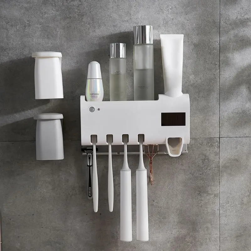 

Toothbrush Sanitizer Rechargeable Power UV Disinfection Wall Mounted Holded