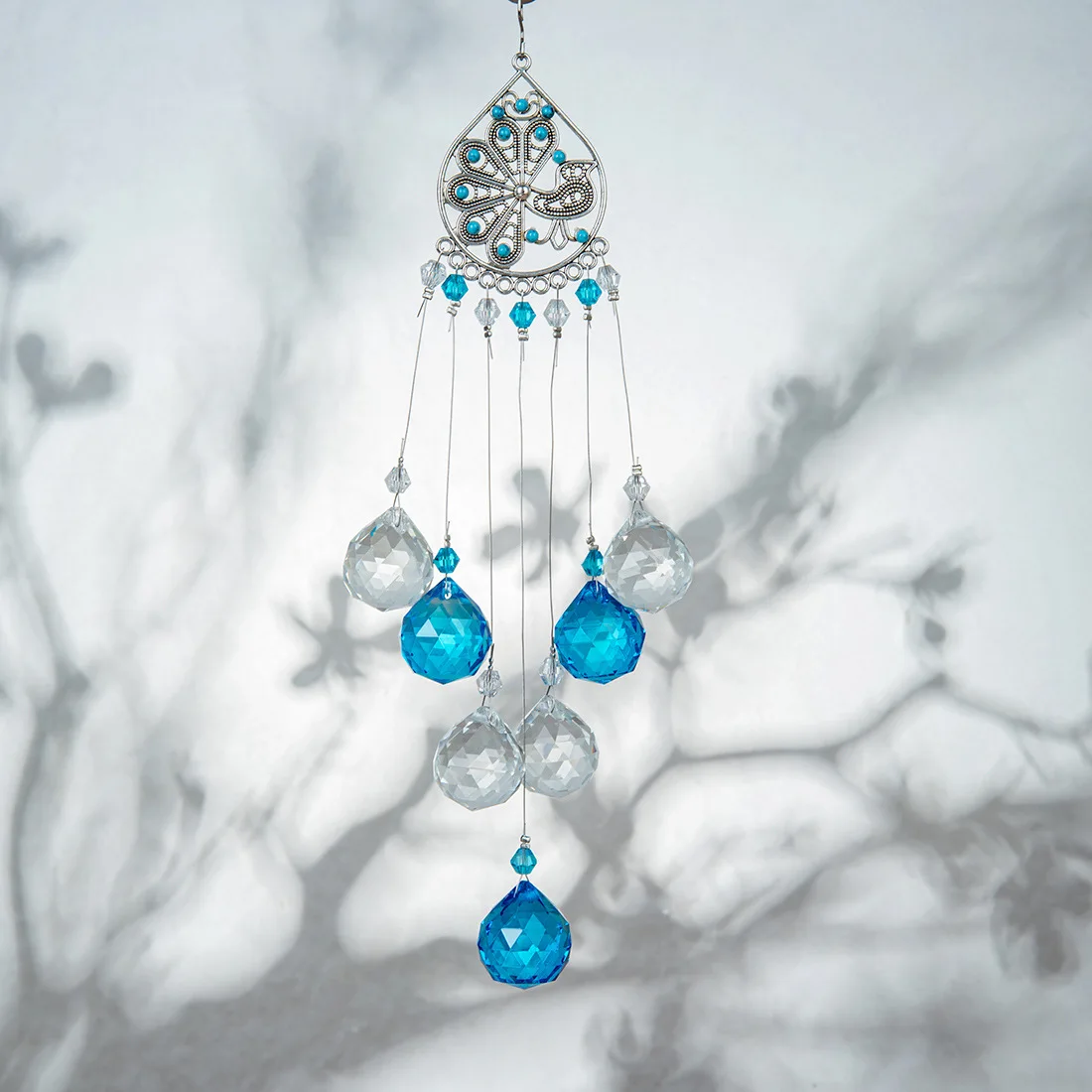 Crystal tree of life Suncatcher Prism Window Rainbow Maker Moon Crystal Ball Pendant Sun Catcher Hanging Ornament Garden Decor Sun Catcher Crystal Pendant Sun Catchers Window Ornament