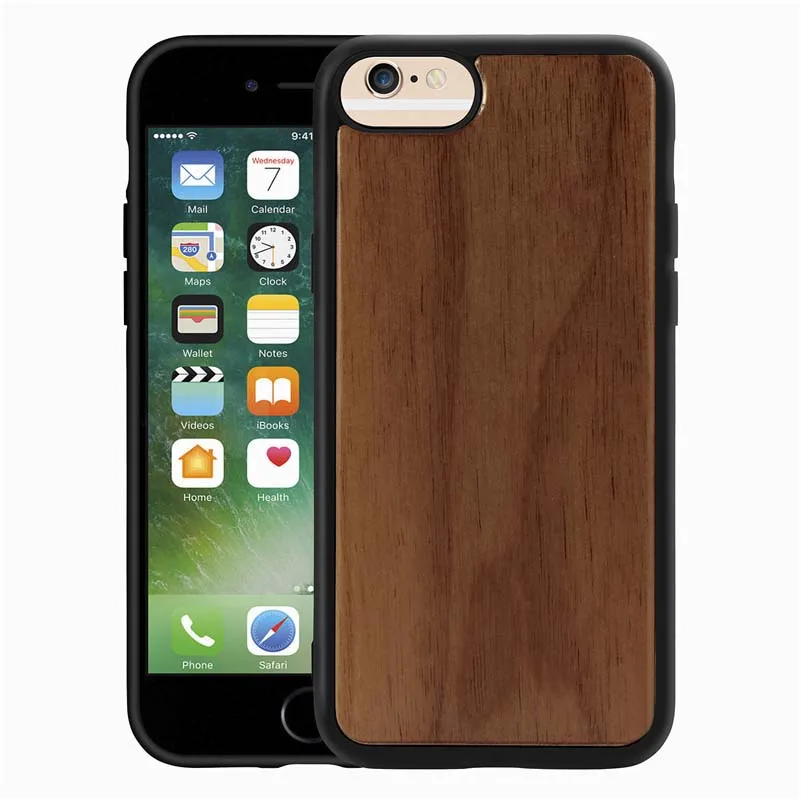 Ореховый бамбук Palisander Вишневое Дерево чехол для телефона для IPhone 6 6S 7 8 Plus 11 Pro Max X XS Mar XR