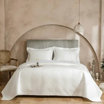 

White Yellow Gray Blue 1000TC Egyptian Cotton Quilting Bedspread Coverlet Bed Cover Set Blanket Bed sheet Bed skirt Pillowcases