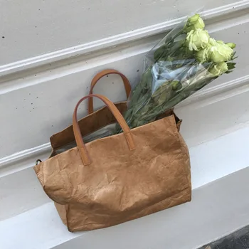 

2019 Vintage Women's Crossbody Big Capacity Messenger Bags High Quality Canvas Kraft Paper Shoulder Bag Portable Party Clutch