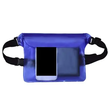 

Outdoor Swimming bag Beach Use Universal Seal Type Men Women Waterproof Waist Bag PVC Pouch Belt Bag for iphone Mobile Phone new