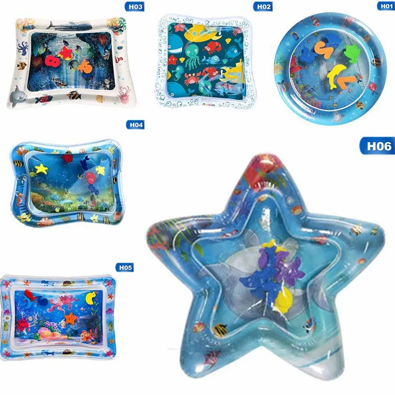Дизайн детский водный игровой коврик надувной мультфильм морские животные игровой коврик для малышей забавная подвижная игра Прямая поставка
