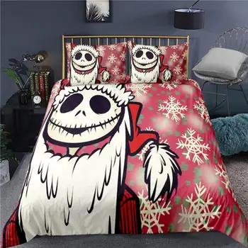 

2/3 Pieces The Nightmare Before Christmas Bedding Set Cartoon Duvet Cover Single Queen King Size Bed Quilt Cover Pillowcase