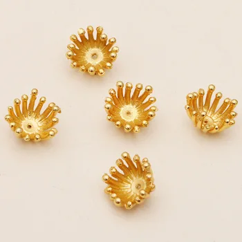 

100pcs Zinc Alloy Metal Casted 11mm Pistil Stamens Flower Ball Pins with a Hole on Center Findings DIY Jewelry Accessories