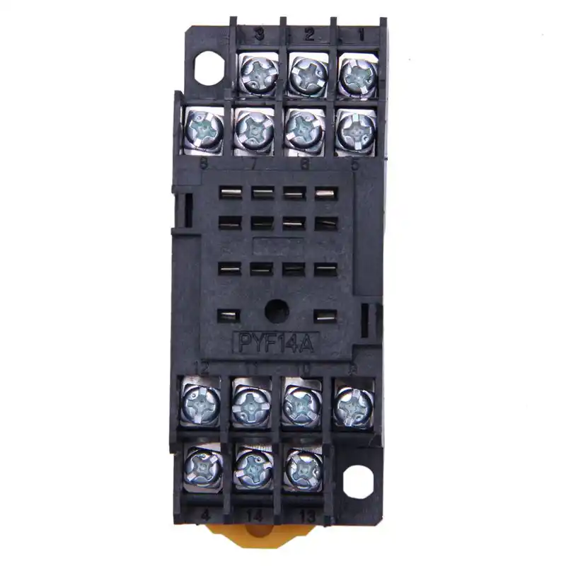 PYF14A DIN Rail Power Relay Socket Base 14 Pin for MY4NJ HH54P*L OQF