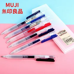 MUJIs Moma – stylo à encre Gel de 0.5mm, stylo à bille japonais + étui, offre spéciale, 5/10 pièces 
