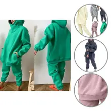 

Simple Pullover Pants Turtleneck Female Hoodie Pants Set Sweatshirt Sweatpants Set 1 Set