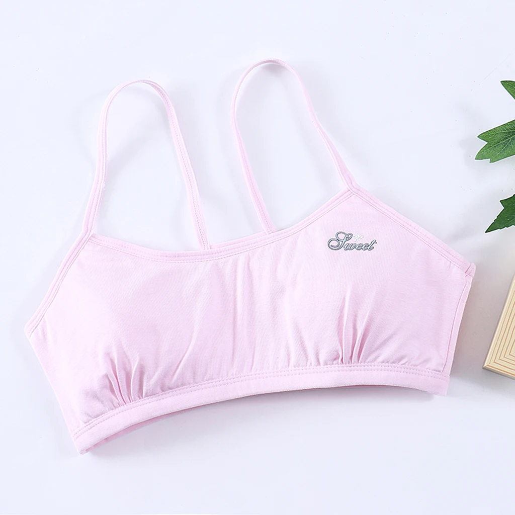 Young Girls Teen Girls Breathable Bra Wireless Stretchy Yoga Bras Training Bra for Activity Gym