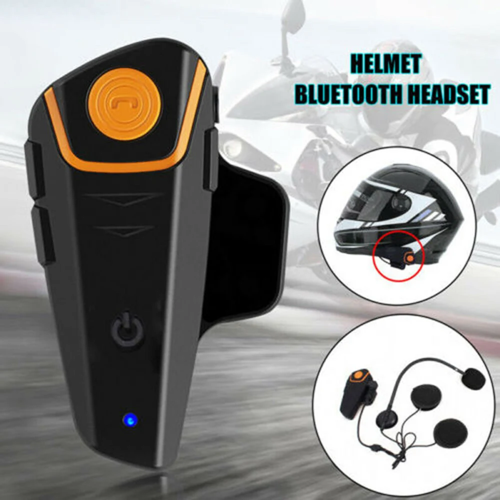 Fones de Ouvido Auriculares para Capacete Acessórios para Motocicletas 50m para Motocicleta V4.1 + Edr Fones Bluetooth 2 Automóveis e motos