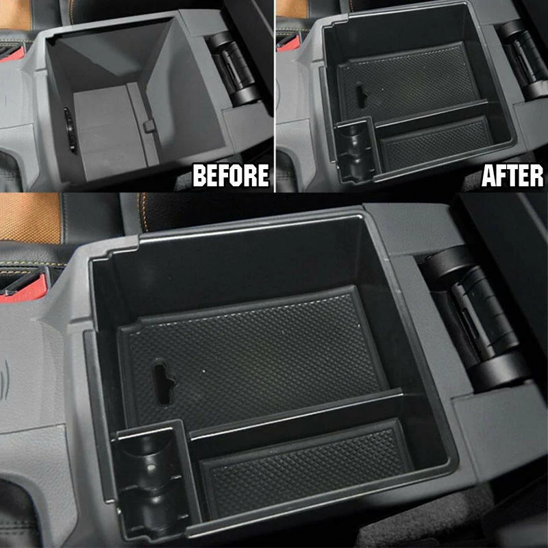 

1PC New For Ford 2012-2018 Center Console Storage Box Armrest Phone Bin Tray