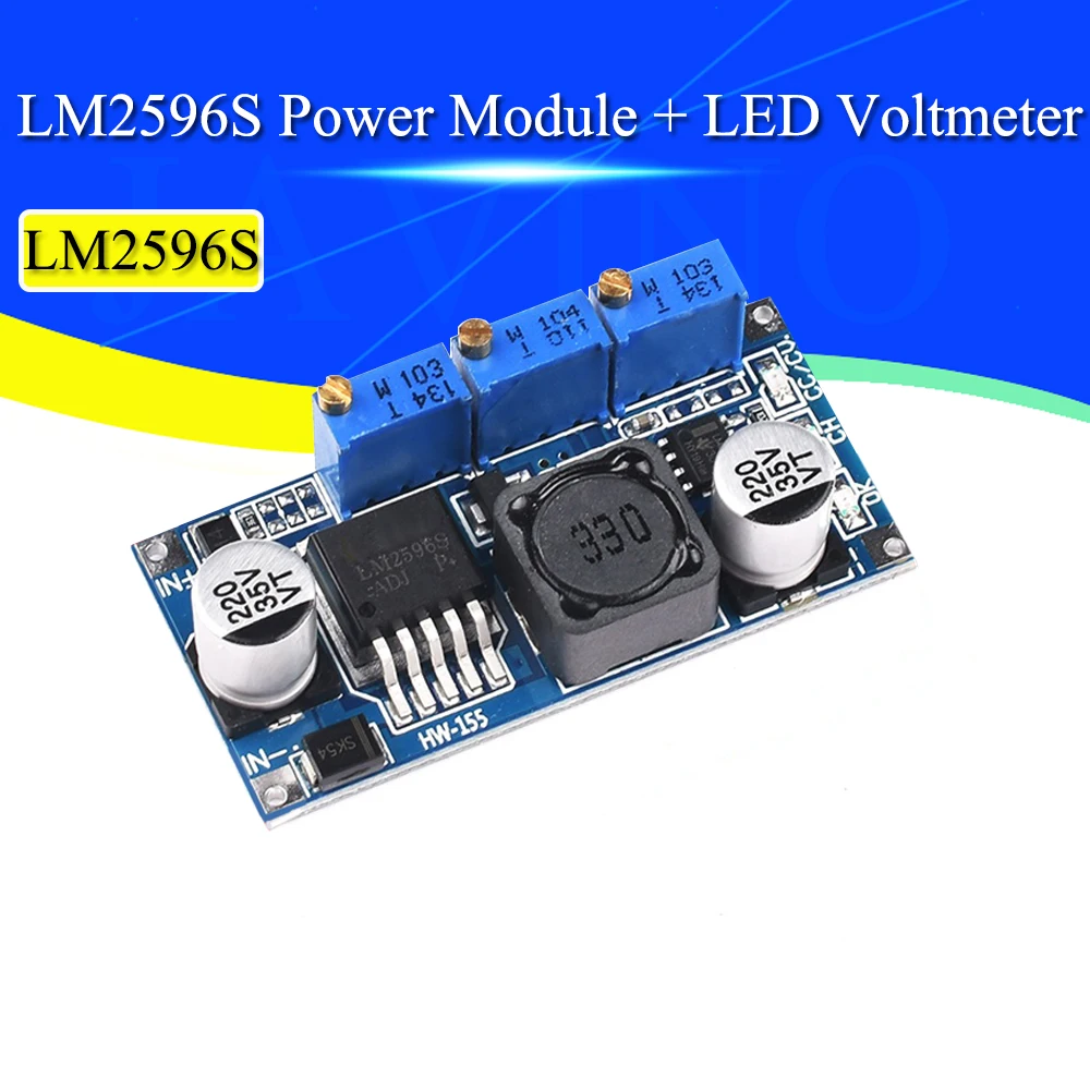 Светодиодный драйвер LM2596S DC-DC понижающий Регулируемый Модуль питания CC/CV