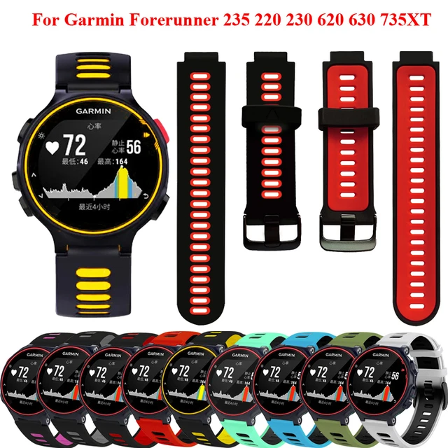 Outdoor Bracelet Replacement Steel Buckle Silicone Strap For Garmin- Forerunner  735xt/220/230/235/620/630 For Smart Watch-2