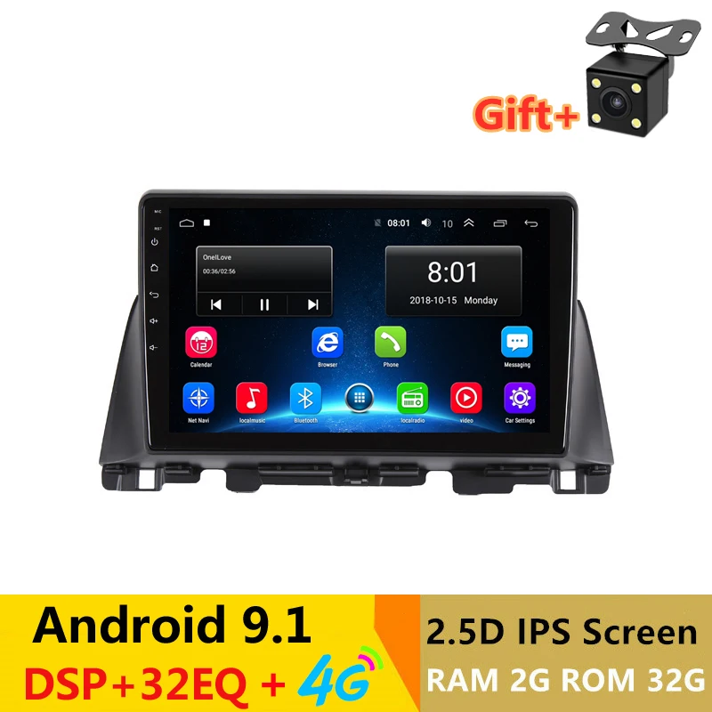 Discount 10" 2.5D IPS Android 9.1 Car DVD Multimedia Player GPS for KIA K5 2016 2017 2018 audio car radio with DSP32EQ stereo navigation 0