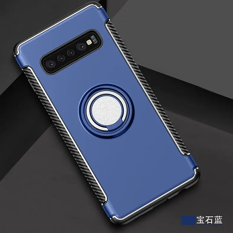 Для samsung s10 s10lite s10 5g Galaxy s8 s8plus Невидимый крепление в виде кольца на палец чехол для samsung s9 s9plus ТПУ контроль пыли Чехол - Цвет: blue