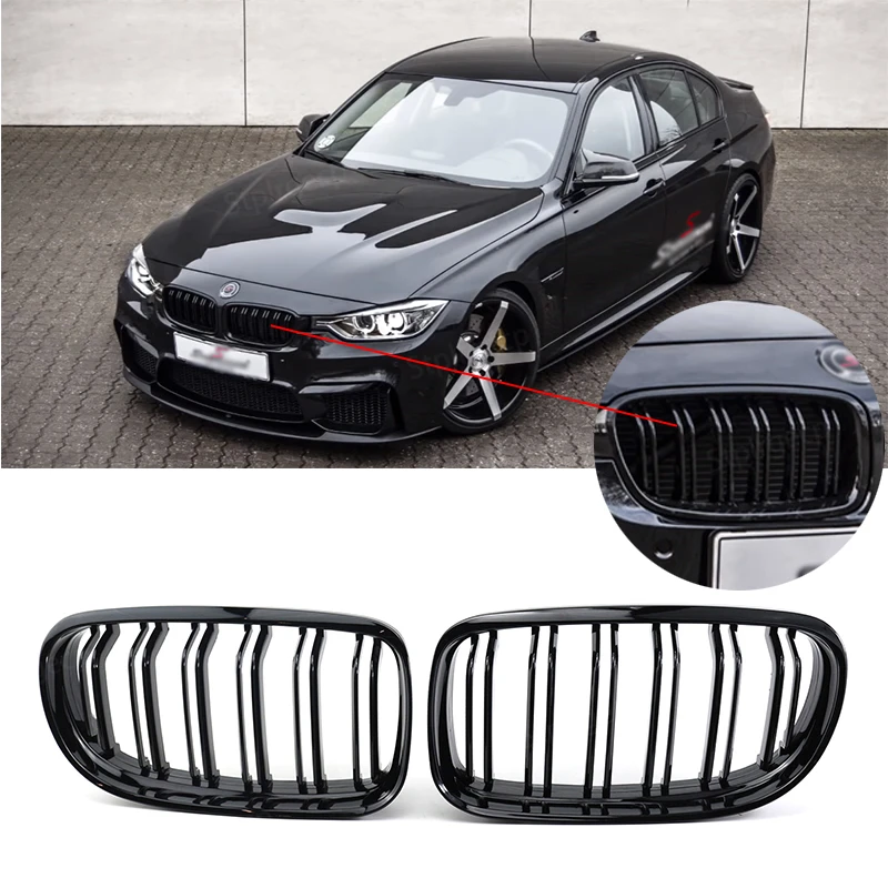 

Gloss Black Car Front Kidney Grille Grill for BMW 3 series F30 F31 F35 316i 318i 320i 328i 330i 335i 340i 330e 316d 2011-2019