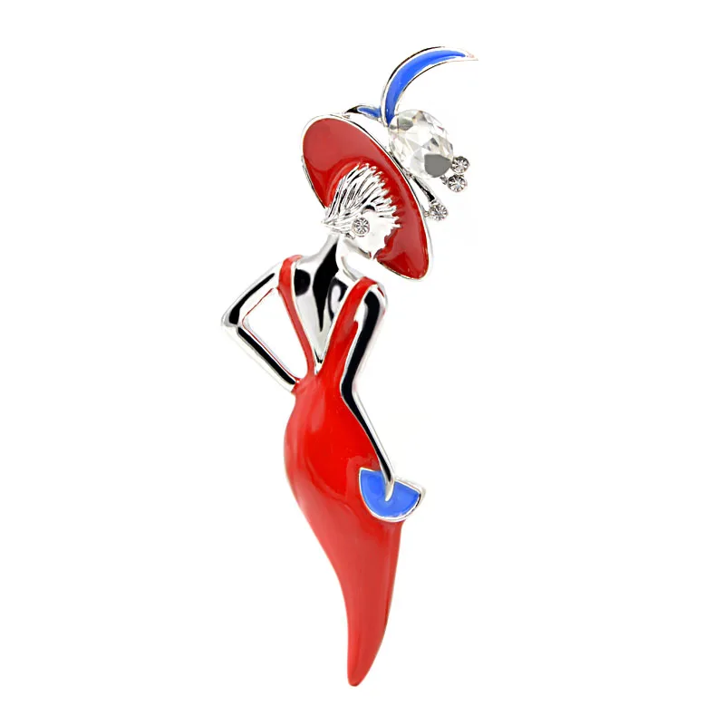 CINDY-XIANG-Wine-Red-Color-Sexy-Lady-Brooch-Enamel-Pins-Wear-Big-Hat-Party-Girl-Fashion (1)