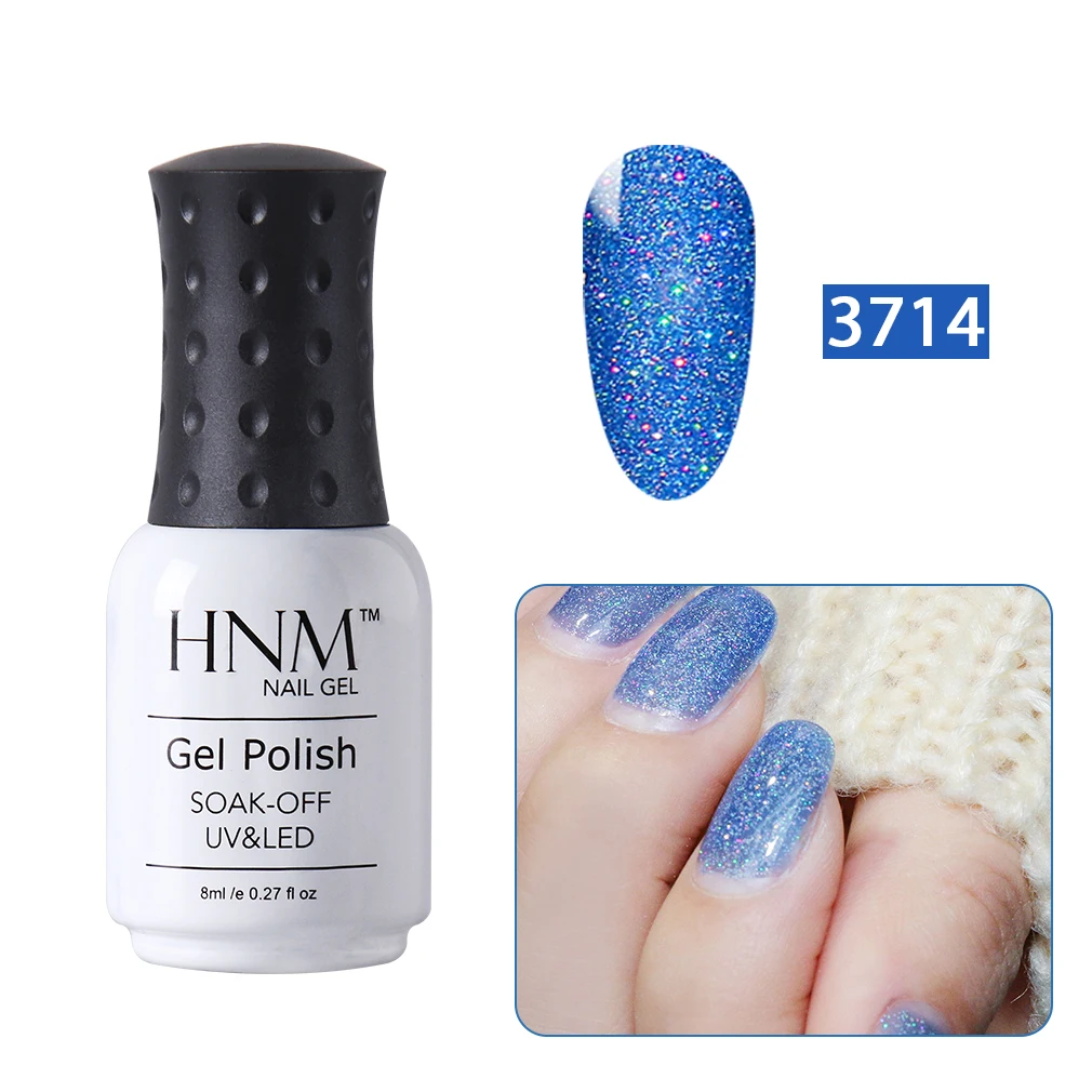3714 HNM 8 мл Гель-лак для ногтей позолоченный Блестящий неоновый цвет Лаки Vernis Полупостоянный гель лак Lucky лак Vernis Ongle Nagellak - Цвет: 3714
