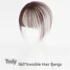 Thin 3D Air Brazilian Human Hair Bangs Straight Neat Bangs Clip In Human Hair Extensions Remy Hair Topper Bangs Clips ► Photo 2/6