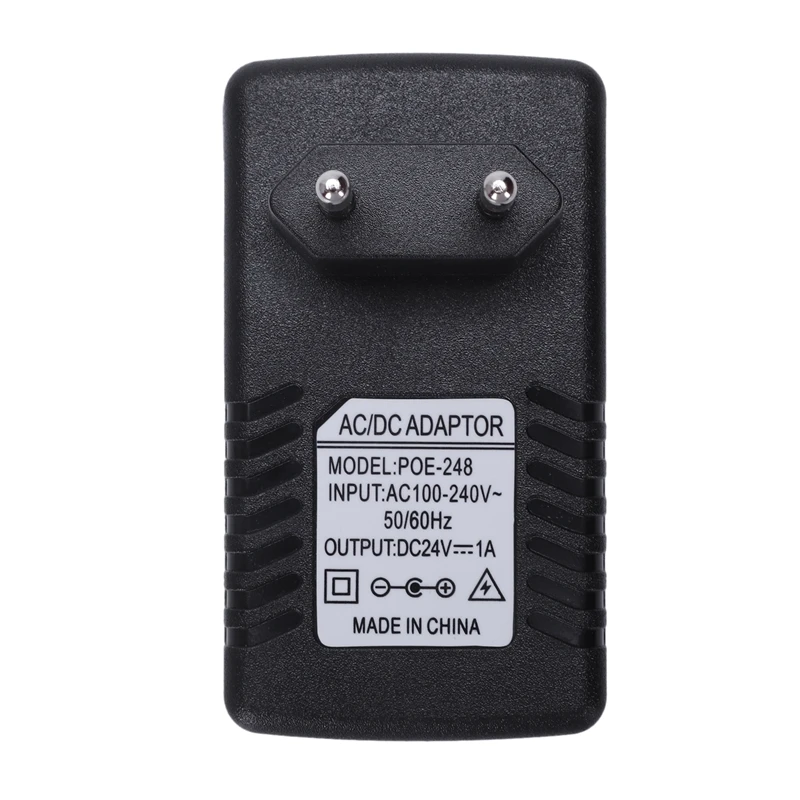 Power Supply Ethernet POE Injector Adapter for IP Phone Gateway Camera(24V/1A EU Plug) | Электроника