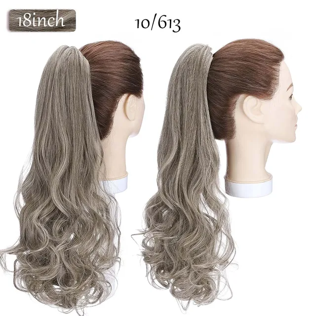 S-noilite Synthetic 12-26inch Claw Clip On Ponytail Hair Extension Ponytail Extension Hair For Women Pony Tail Hair Hairpiece 10-613-new