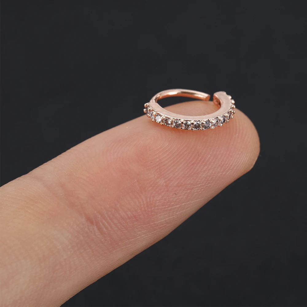 Мода мульти CZ обруч нос кольцо Daith Snug пирсинг для пупка Спиральные серьги, Надеваемые На ушной хрящ хирургическая сталь пирсинг ювелирные изделия