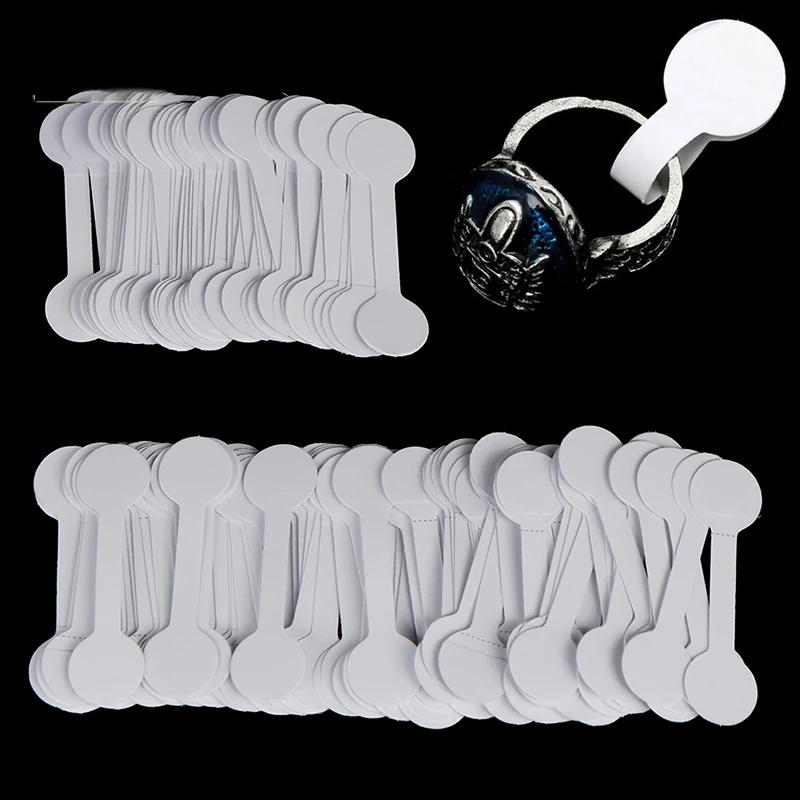 

Jewelry retail 50/100 pcs shop necessary jewelry white self-adhesive square round label lanyard self-adhesive can be filled in