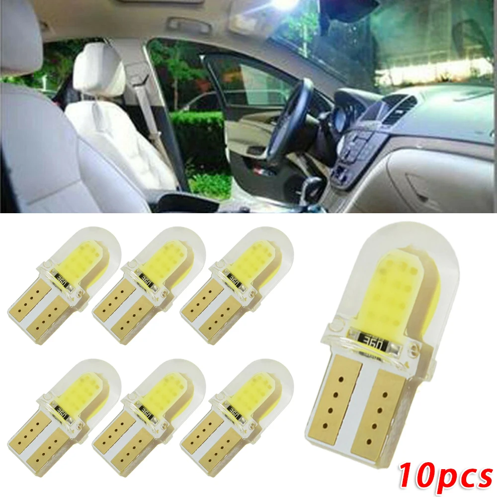 10 шт 12V 3W T10 194168 W5W автомобиль 8 SMD COB светодиодный номерного знака светильник лампочки CANBUS яркий 6500K 180LM светодиодный просвет светильник