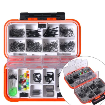 

Waterproof Box Fish Hook Accessories Set Space Bean Lead Skin Floating Base Octagonal Ring Complete Set of Fishing Gear Set