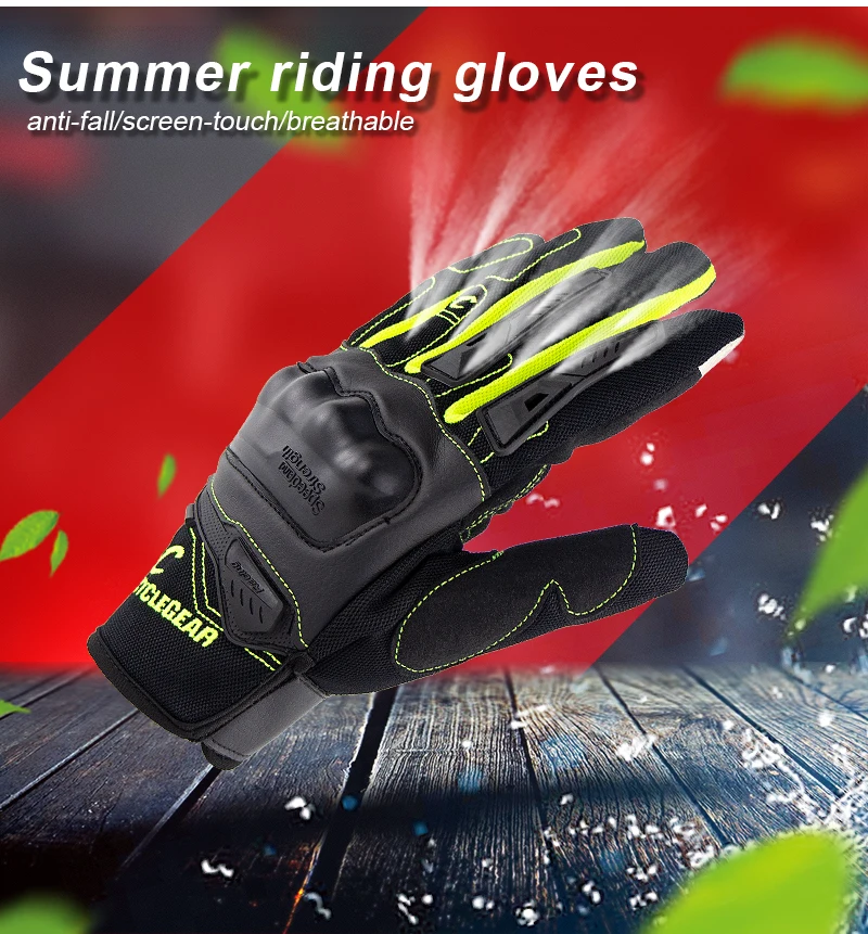 Перчатки для мотоциклистов из углеродного волокна, теплые мужские и женские противоскользящие перчатки для езды на мотоцикле, мотокроссе, с сенсорным экраном