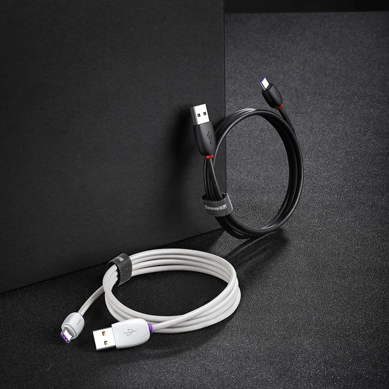 Черный Usb type-C кабель для xiaomi redmi 40 Вт 4A 1 м Быстрая зарядка usb c кабель для samsung huawei P30 type-C зарядное устройство Шнур - Цвет: Черный