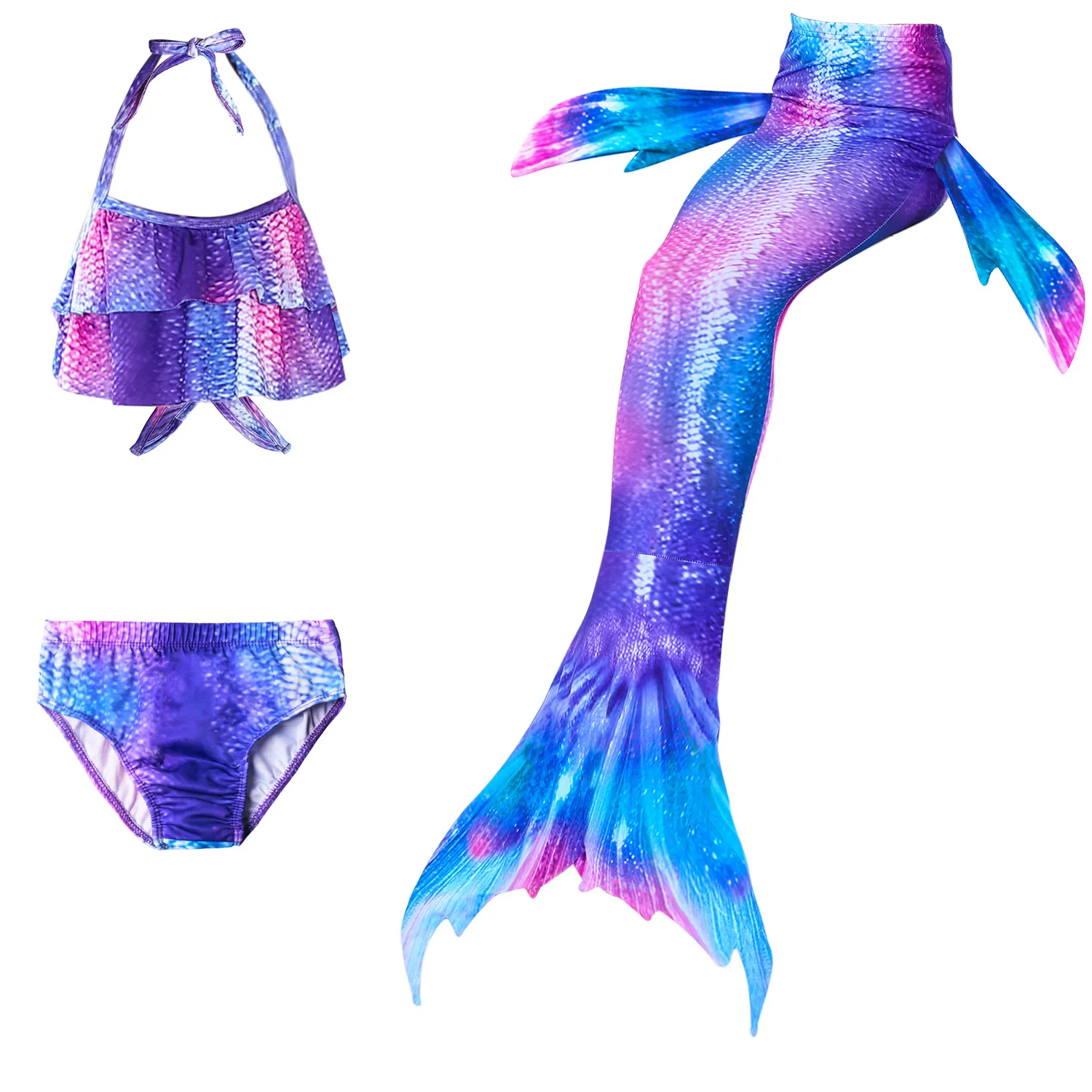 Hot Girls Mermaid Tail With Monofin For Swim Mermaid Swimsuit Mermaid Dress Swimsuit Bikini cosplay costume - Color: DH96 set 5