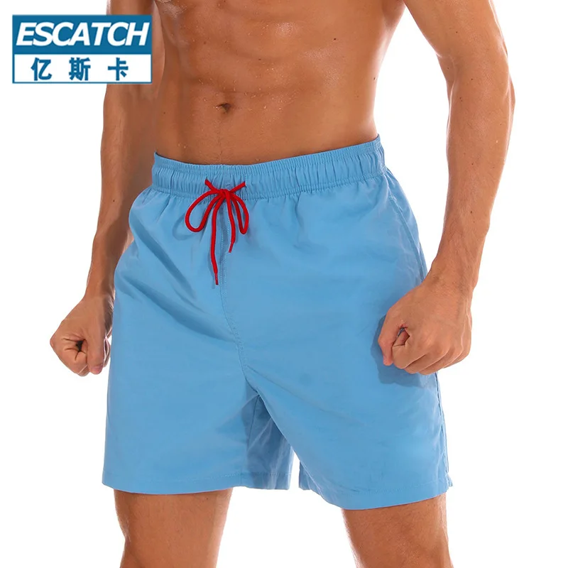Swimming Shorts with elasticated waist Adults Mens Plain Navy Blue Swim 