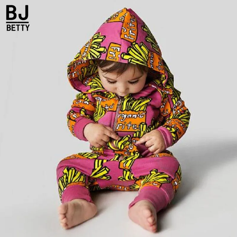 New-2019-Long-Sleeve-hooded-Rompers-Baby-Girls-boys-Clothes-Spring-autumn-Infant-Rompers-Jumpsuits-Baby