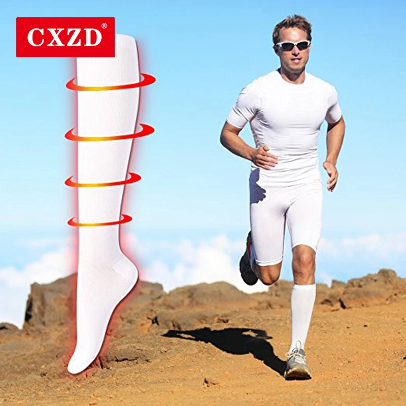 

CXZD 2019 new compression men's business socks sports men and women legs running fitness socks