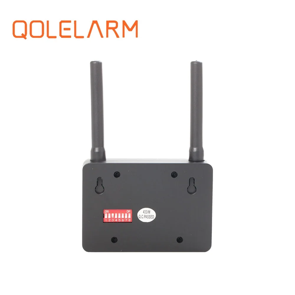 Qolelarm 3/7pcs each lot 433MHz Wireless alarm signal repeater transmit and enhance signal of sensor detector extender