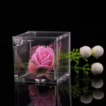

12pcs Transparent food grade square clamshell box small box sugar box free shipping