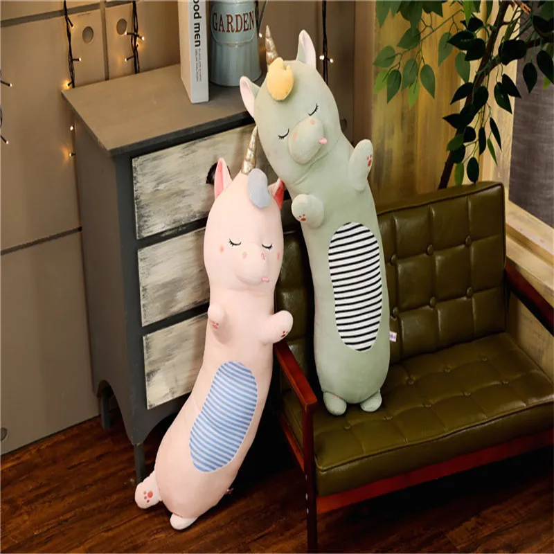 Милый рисунок единорога Кот плюшевый чучело кукла животные ребенок Sleepping игрушка подушечные куклы Подарки для девочек