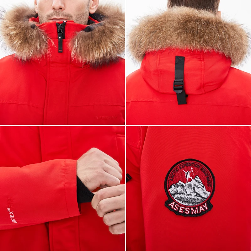 Winter Jacket 2021 New High-quality 90% White Duck Down Men Coat European Size Thick Warm Brand Parkas Degree For -30