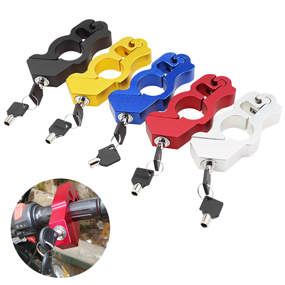 for bmw g310r f800r s1000rr hp4 k1300r g310gs motorcycle handlebar lock atv brake clutch security safety theft protection locks Adjustable Motorcycle Handlebar Lock Aluminum Safety Locks Handbar Brake Anti Theft Lock For Protection Motorcycle Accessories