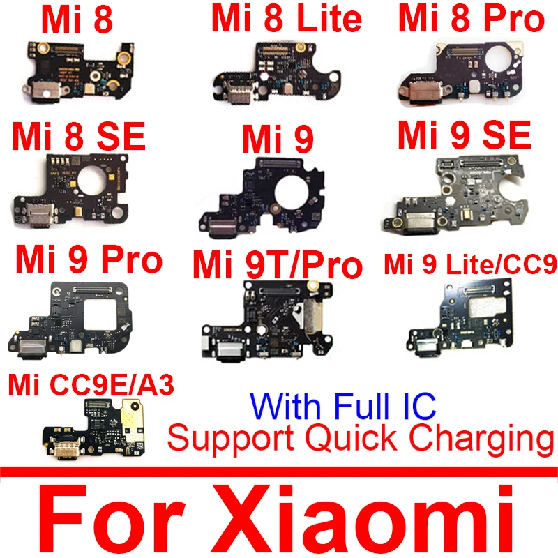 Usb-разъем для зарядки Xiaomi Mi 8 9 Pro Lite SE CC9 CC9E A3 разъем зарядного устройства печатная
