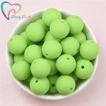 

10 PCS Light Green Round 9-15 MM Perle Silicone Dentition Teething Beads For Jewelry Making Baby Products Silicone Kralen Beads